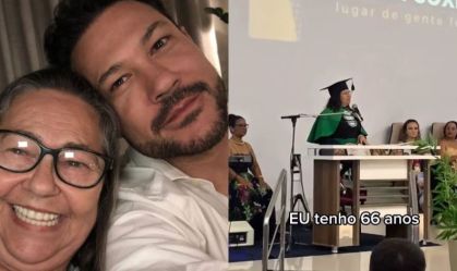 Mãe do cantor João Bosco se forma na faculdade aos 66 anos: "Inspiração"