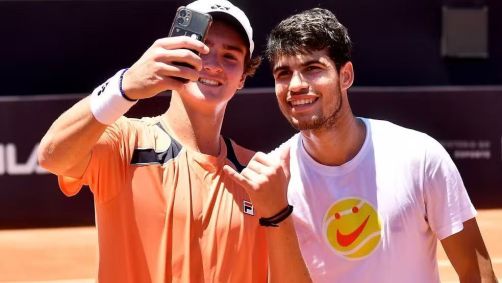 João Fonseca e Carlos Alcaraz