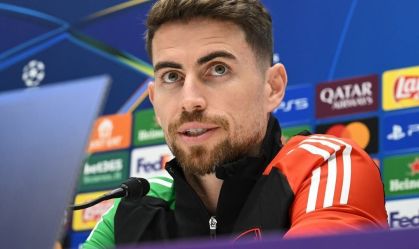 Jorginho, durante coletiva no Arsenal