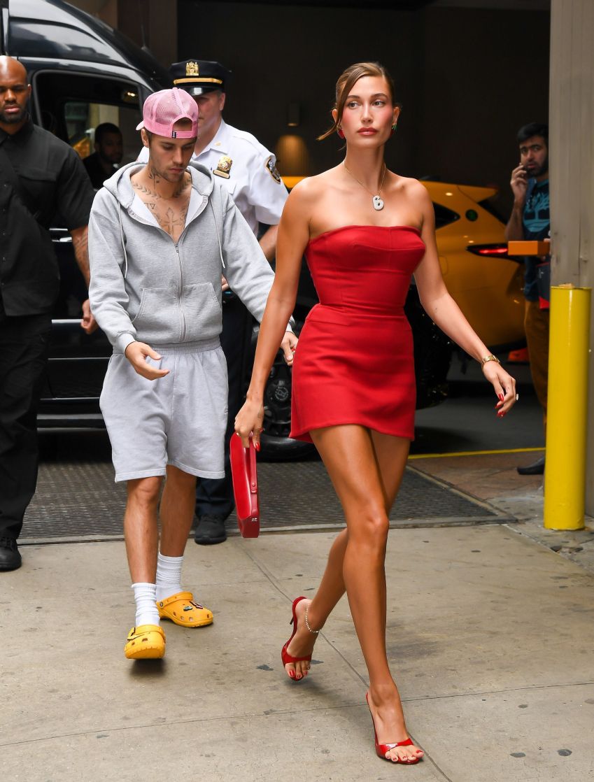 Justin e Hailey Bieber em Nova York, em agosto de 2023 • Robert Kamau/GC Images