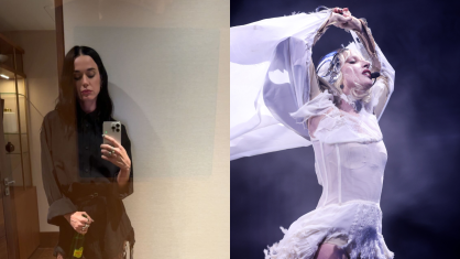 Katy Perry esteve no show de Lady Gaga no domingo (27) na Cidade do México