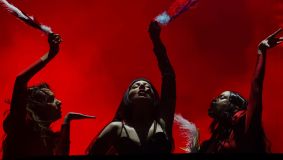 Lady Gaga se apresentou no palco principal do Coachella Valley Music and Arts Festival 2025