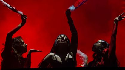 Lady Gaga se apresentou no palco principal do Coachella Valley Music and Arts Festival 2025