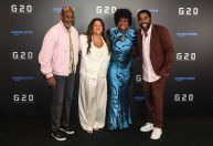 No RJ, Viola Davis vai à lançamento do filme "G20" e encontra famosos; veja