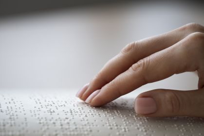 leitura em Braille