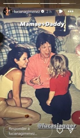 Luciana Gimenez resgata foto antiga de Mick Jagger com o filho • Instagram/Luciana Gimenez