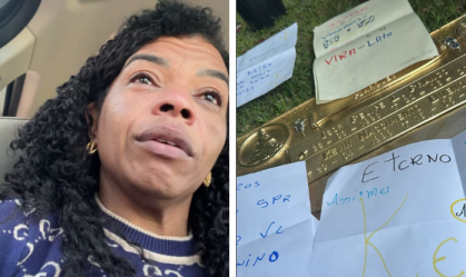 Mãe visita túmulo de MC Kevin e chora: "Vontade de cavar até o caixão"