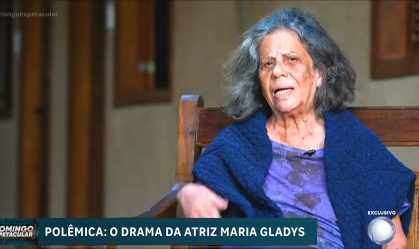 Maria Gladys deu entrevista do Domingo Espetacular, da Record TV, no domingo (20)