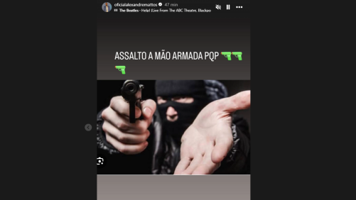 Story de Alexandre Mattos criticando expulsão em Inter x Cruzeiro