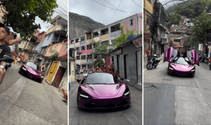 Filho de Deolane Bezerra chama atenção com McLaren na Rocinha