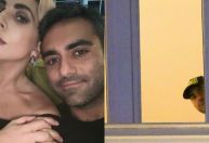 Noivo de Lady Gaga aparece em janela de hotel no Rio antes de show