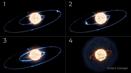 Observações mostram que a órbita do planeta encolheu ao longo do tempo, aproximando-o lentamente de sua extinção até ser completamente engolido