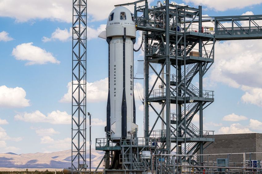 Missão com Katy Perry será o 11º voo tripulado da nave New Shepard. da Blue Origin • Divulgação/Blue Origin