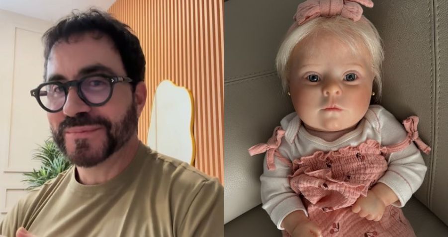 Padre Fábio de Melo se divertiu ao mostrar processo de "adoção" de boneca nos EUA • Instagram/Fábio de Melo