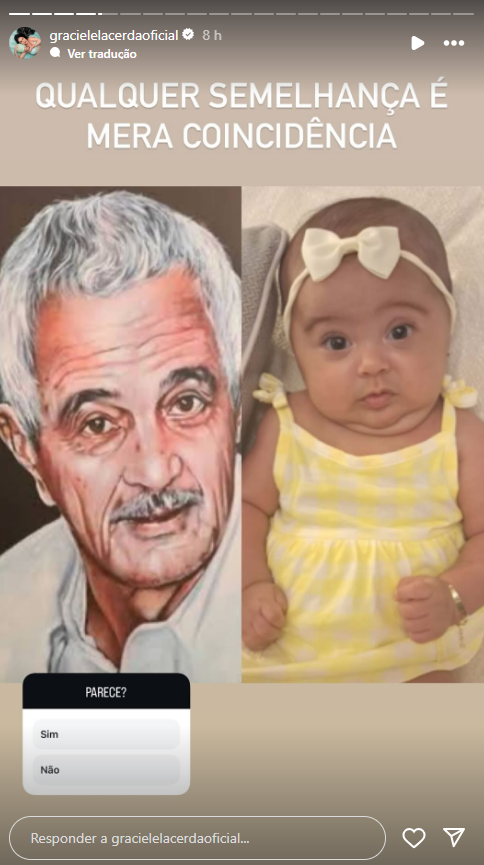 Influenciadora comparou a filha com Zezé com o pai do cantor • Instagram/Graciele Lacerda
