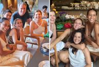 Paolla Oliveira reúne elenco de "Vale Tudo" em almoço de aniversário