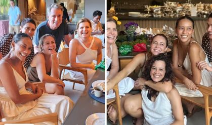 Paolla reúne parte do elenco de "Vale Tudo" em almoço de aniversário
