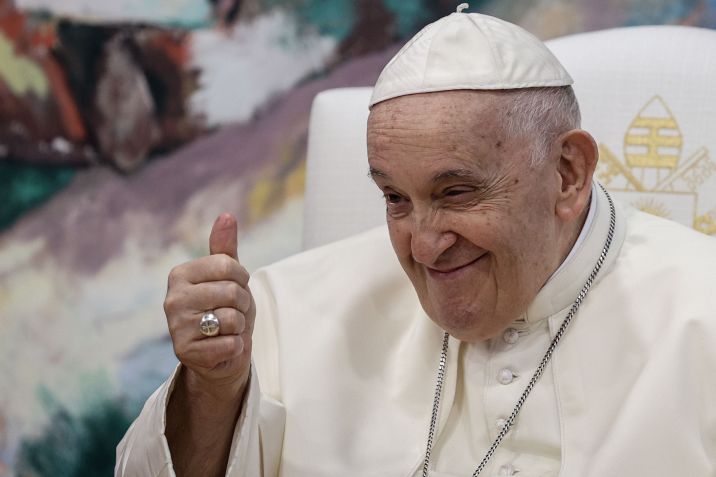 Anel de prata utilizado pelo papa Francisco no dia a dia | Antonio Cotrim - Pool/Getty Images