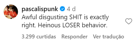 Comentário de Pedro Pascal sobre J.K. Rowling • Instagram/ Tariq Ra’ouf