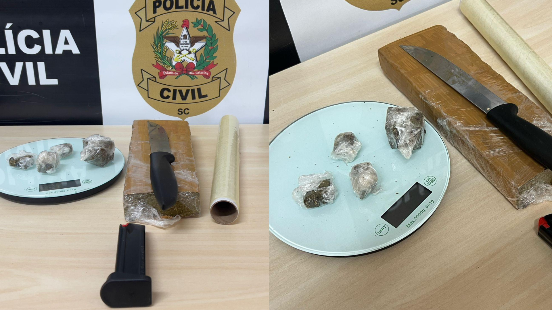 Polícia Civil de Santa Catarina cumpre mandados de busca e apreensão contra grupo criminoso • Divulgação/Polícia Civil