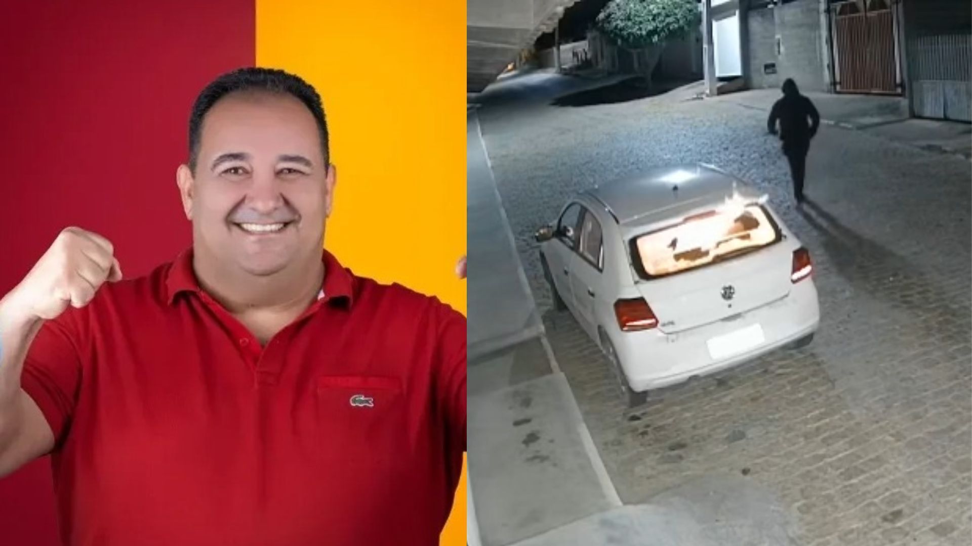 Vídeo: Carro do Prefeito de Botuporã é incendiado por homem nncapuzado