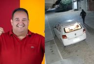 Vídeo: Homem encapuzado incendeia carro de prefeito na Bahia