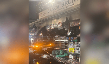 Veja momento em que Jaguar destrói banca de jornal na Avenida Paulista