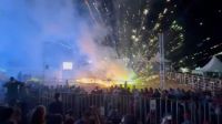 Vídeo: Fogos de artifício atingem plateia de rodeio antes de show em MS