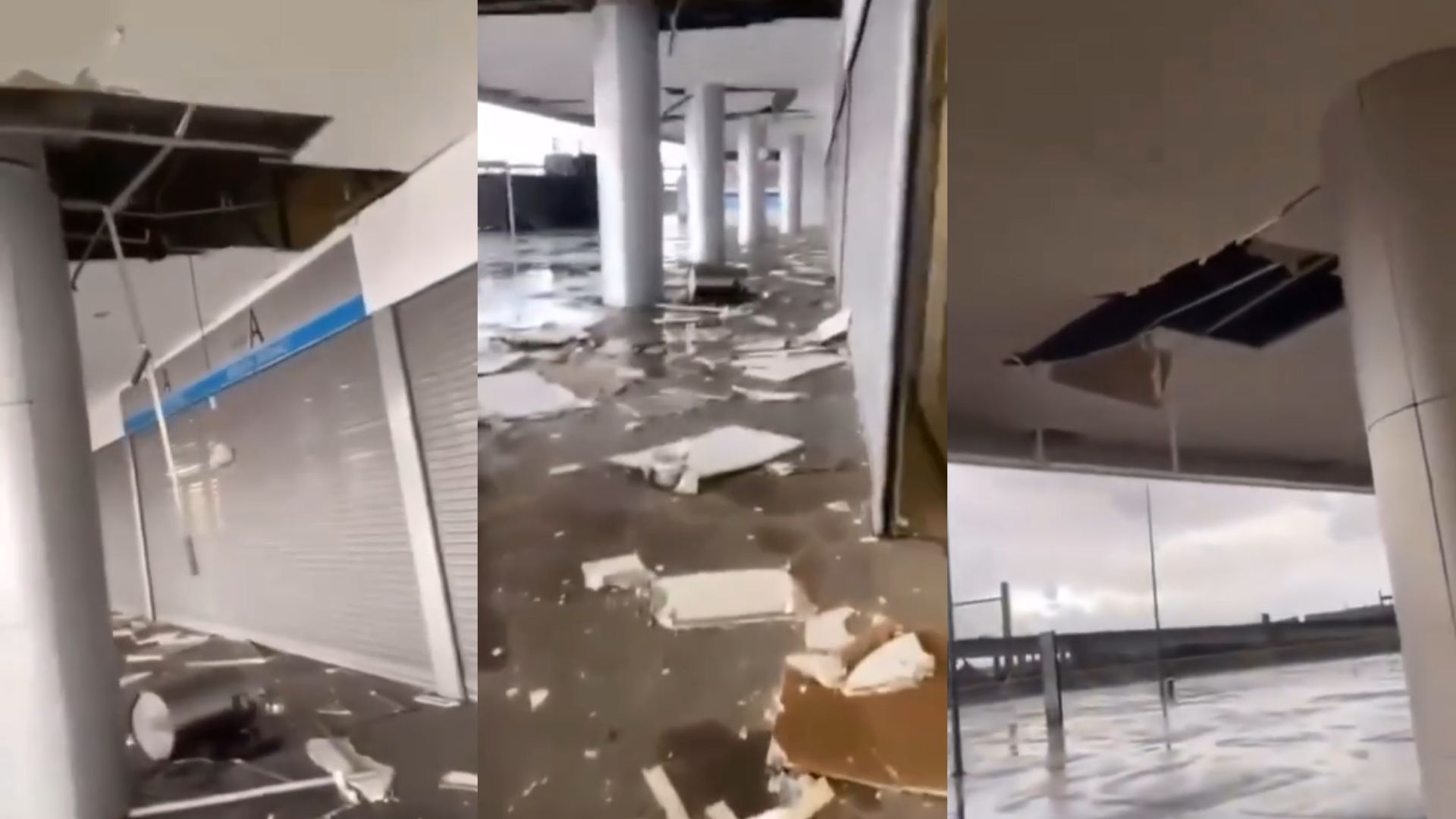 Vídeo: Temporal causa estragos na Arena do Grêmio em Porto Alegre