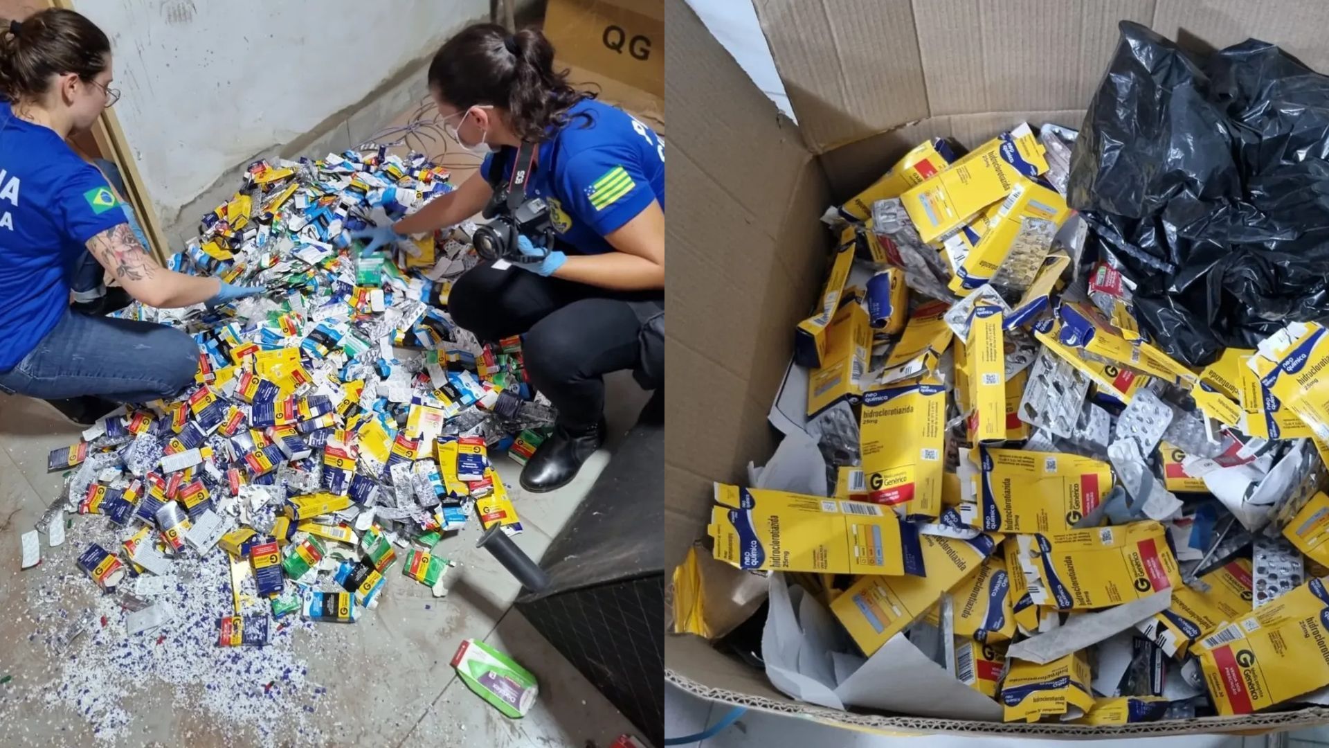 Em um dos imóveis da empresária foi encontrado uma fábrica clandestina de remédios • Divulgação/Polícia Civil