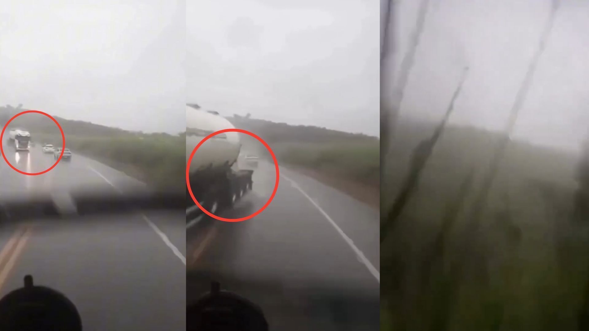 Vídeo: Motorista grava o próprio caminhão despencar em barranco de MG
