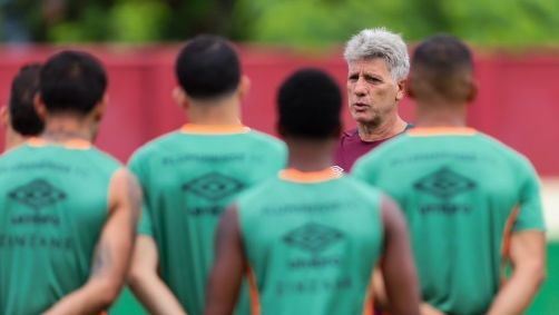 Renato Gaúcho em seu primeiro treino pelo Fluminense