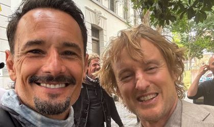 Rodrigo Santoro publica foto com Owen Wilson nos bastidores de "Runner"