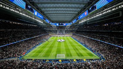 Santiago Bernabéu lotado para Real Madrid x Arsenal