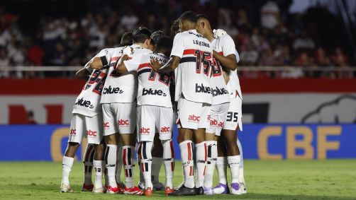São Paulo em partida contra o Sport, pelo Brasileirão