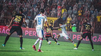 Lance de Sport x Fortaleza pela Copa do Nordeste em fevereiro de 2025