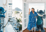 Stitch aparece na varanda do Copacabana Palace ao lado de Narcisa; veja