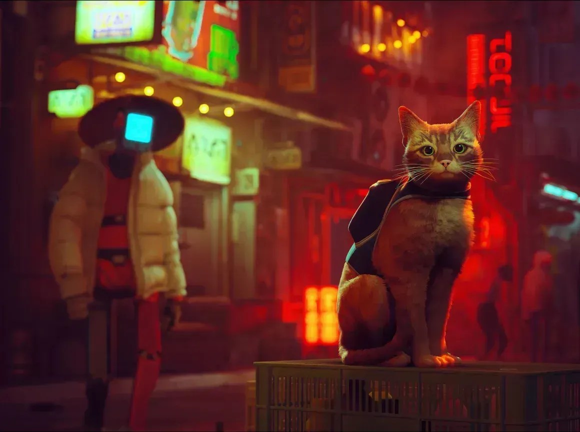 Cena do jogo "Stray" • BlueTwelve Studio and Annapurna Interactive