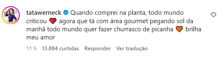 Tata Werneck comenta sobre cena de Rafa Vitti em "Dona de Mim" • Reprodução/ Instagram