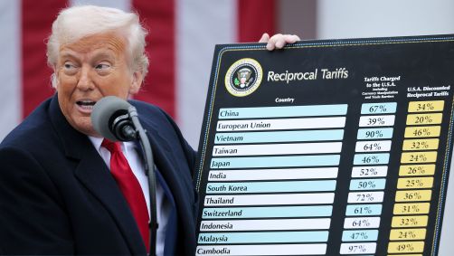 O presidente dos Estados Unidos, Donald Trump, e sua tabela de tarifas recíprocas