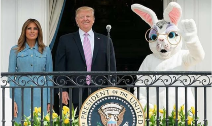 Donald Trump deseja feliz Páscoa nas redes sociais