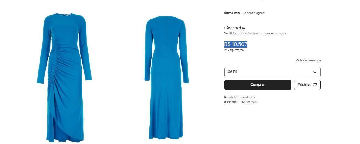 Angélica usa vestido da Givenchy em especial do Video Show • Reprodução/Farfetch