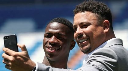 Vinicius Jr. publicou foto com Ronaldo após igualar marca de gols no Real Madrid
