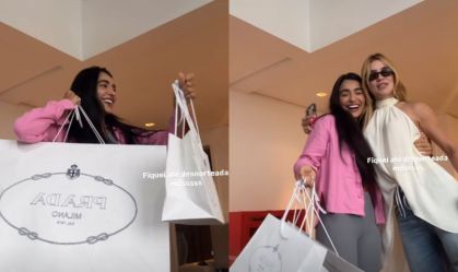 Virginia Fonseca dá presentes de marca de luxo para amiga