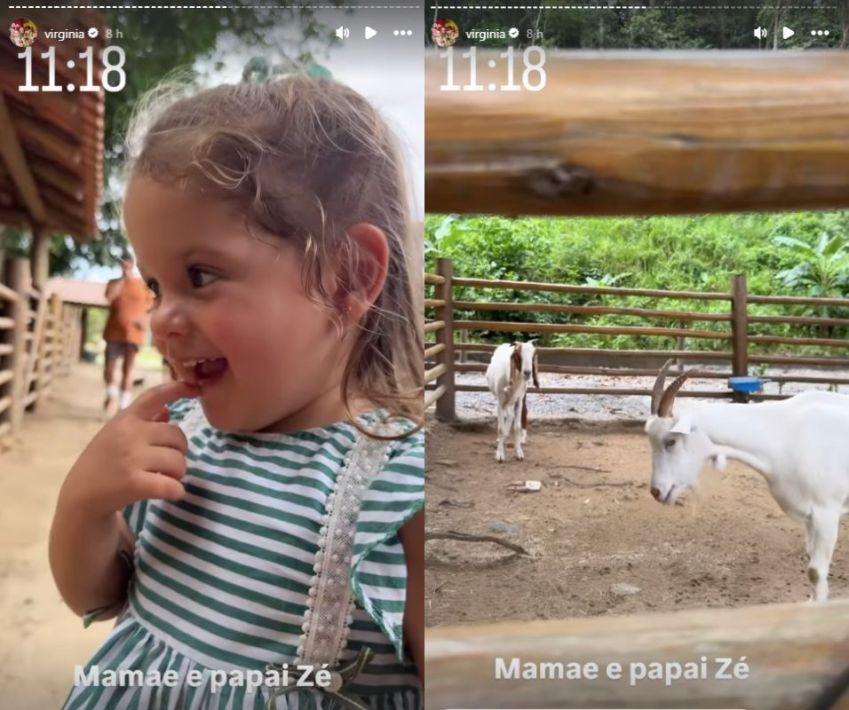 Vídeo de Maria Flor foi compartilhado por Virginia Fonseca • Instagram/Virginia Fonseca