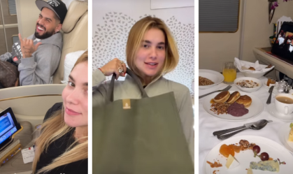 Virginia e Zé Felipe mostram detalhes de viagem luxuosa de primeira classe