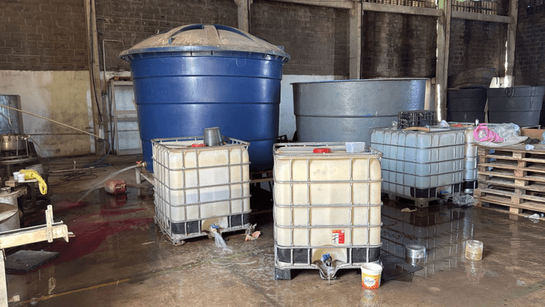 No local, foram encontrados aditivos como corantes, extratos e aromatizantes, utilizados para mascarar a origem e alterar as características das bebidas • Divulgação/Ministério da Agricultura e Pecuária