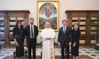 Papa Leão XIV se encontra com JD Vance e Marco Rubio no Vaticano
