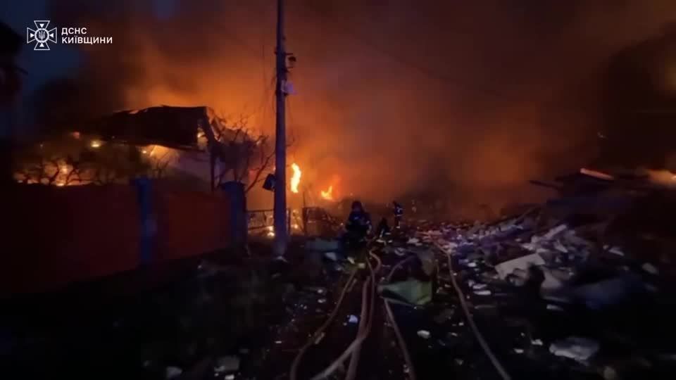 Aftermath of attack on Kyiv region as Russia launches war's largest air assault