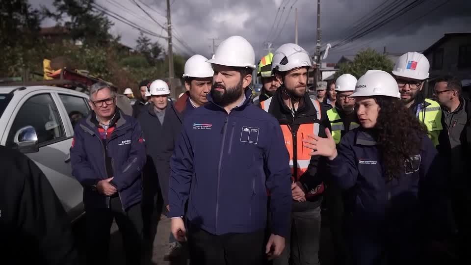 President Boric visits area hit by 'unprecedented' tornado